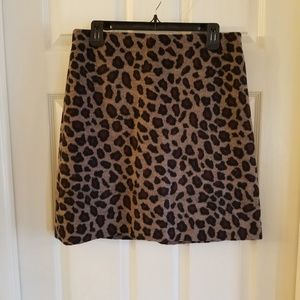 Wool leopard patterned Ann Taylor skirt